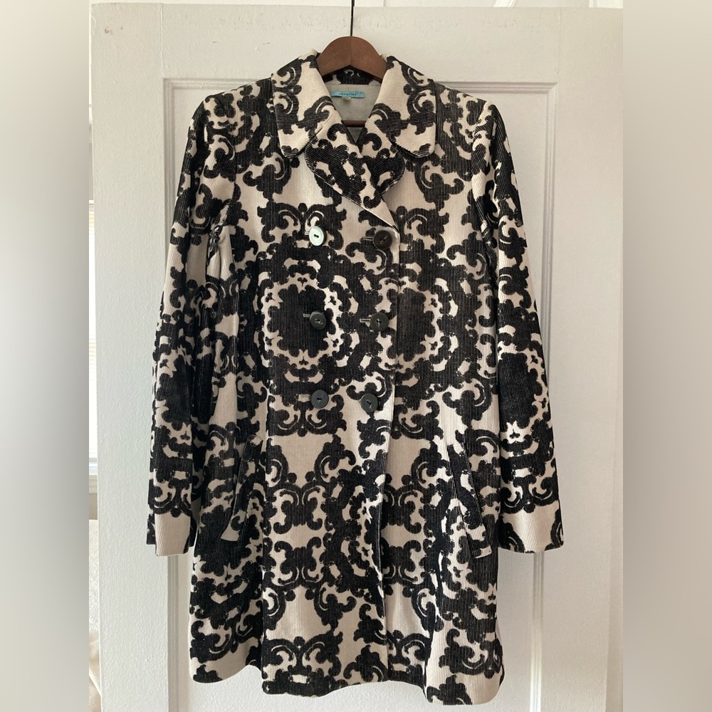Leifnotes Print Fine Wale Corduroy Coat